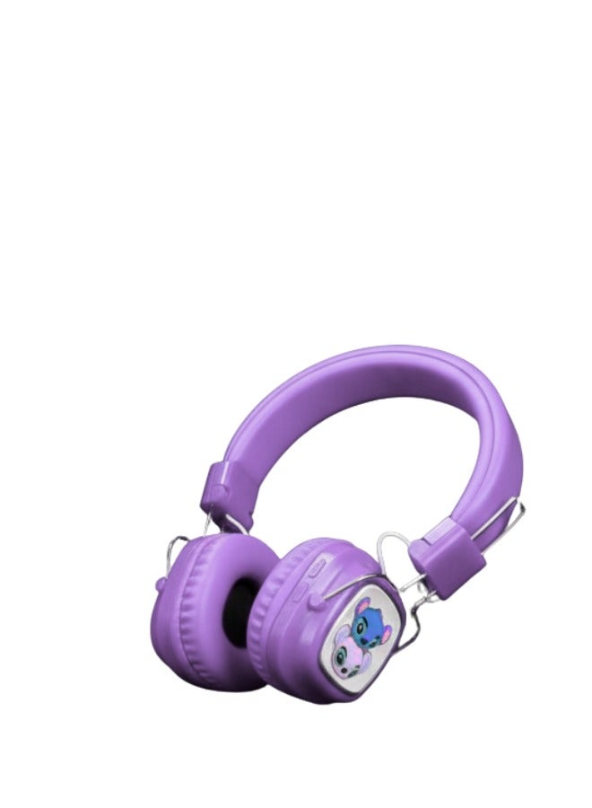 STITCH Wireless Kids Headphones [Kids Headphones] Cute Cartoon Design with LED Lights, Effective Noise Isolation Thanks to the Closed Ear Cavity Design [Bluetooth Kids Headphones] Comfortable and Lightweight Bluetooth Headphones - Image 1